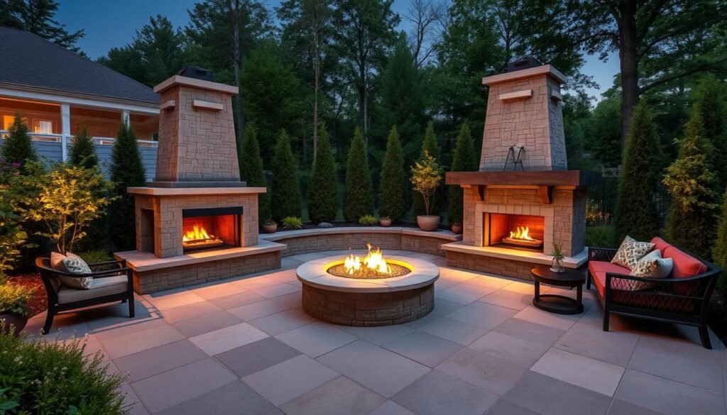 outdoor fireplace design